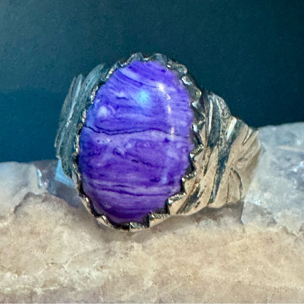 Dark, Purple Charoite Ring